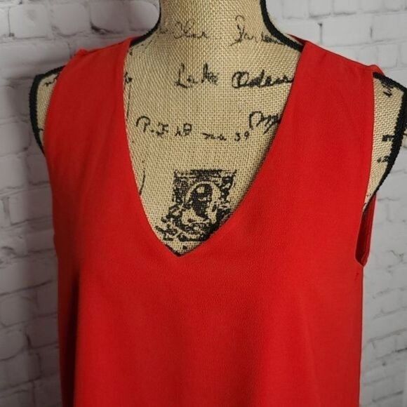 Gibson Nordstrom Red V-neck Tank Top Medium - Picture 4 of 10